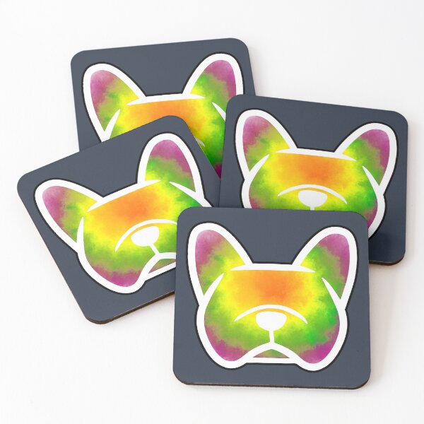 Item preview, French Bulldog tie dye! Hippie Frenchie love - I love my Frenchie - French Bulldog patterns - Frenchie stickers - pretty Frenchie gifts - color 1 designed and sold by smooshfaceutd.