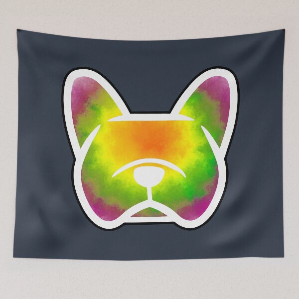 Item preview, French Bulldog tie dye! Hippie Frenchie love - I love my Frenchie - French Bulldog patterns - Frenchie stickers - pretty Frenchie gifts - color 1 designed and sold by smooshfaceutd.