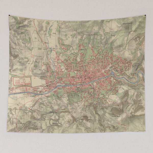 Item preview, Vintage Map of Sarajevo Bosnia and Herzegovina (1912) designed and sold by BravuraMedia.