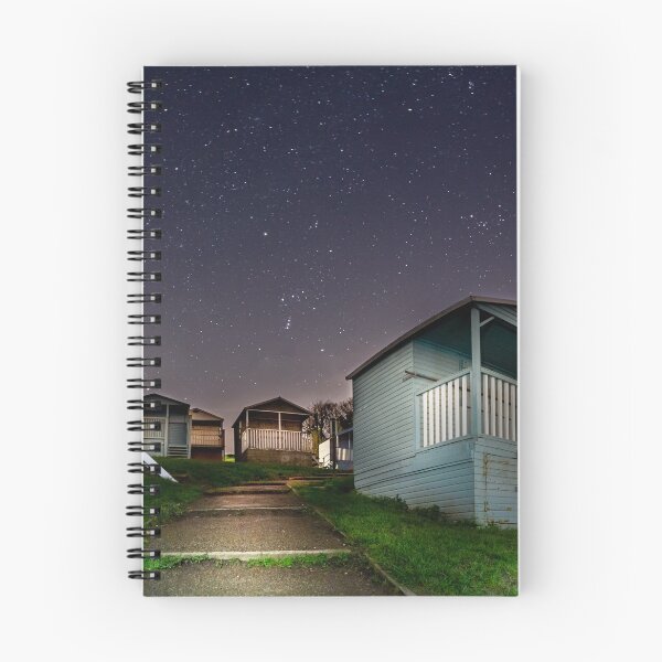 Item preview, Whitstable beach huts at night designed and sold by rogerstanger.