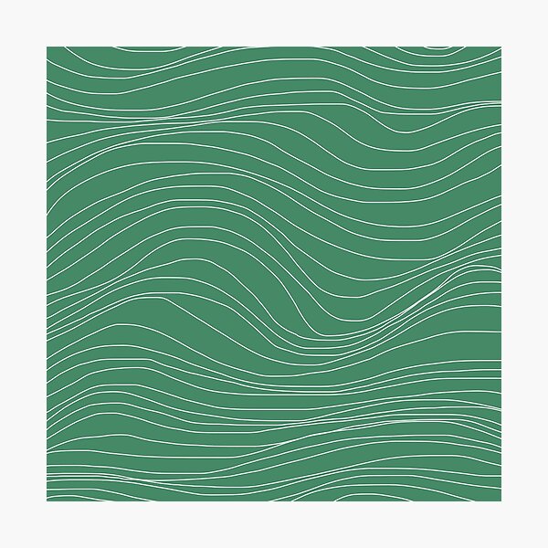 Item preview, Green Abstract Waves designed and sold by maramyeonni.