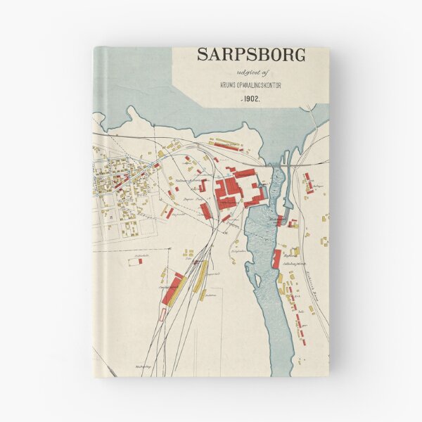 Item preview, Vintage Map of Sarpsborg Norway (1902) designed and sold by BravuraMedia.