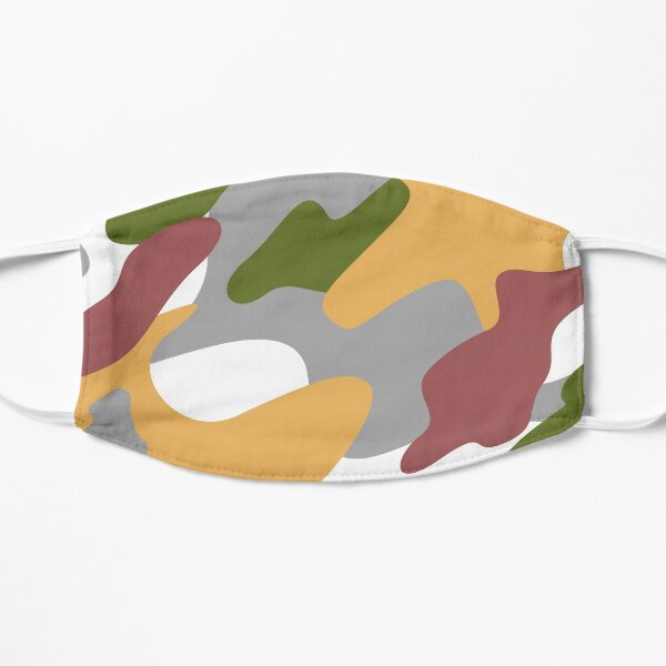 Download Green Yellow And Orange Camo Pattern Mask By Explorestore Redbubble PSD Mockup Templates