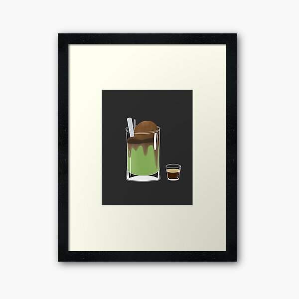 Macehat Avocado Coffee Float Framed Art Print