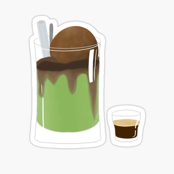 Macehat Avocado Coffee Float Sticker