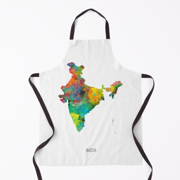 Item preview, India Watercolor Map designed and sold by ArtPrints.
