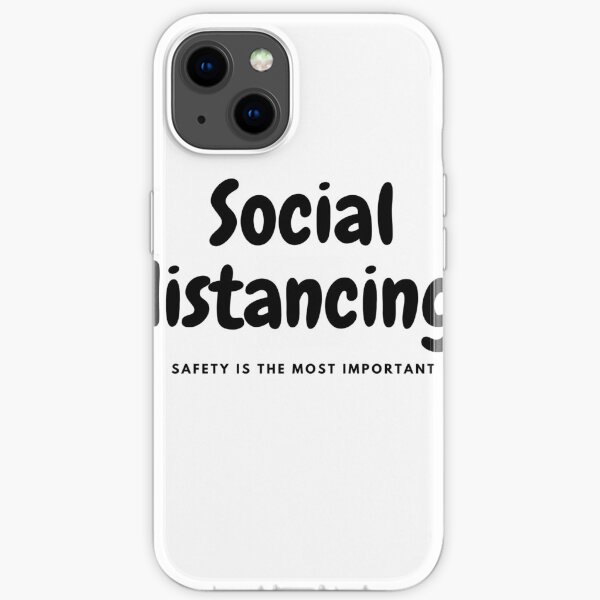 Social distancing. iPhone Soft Case