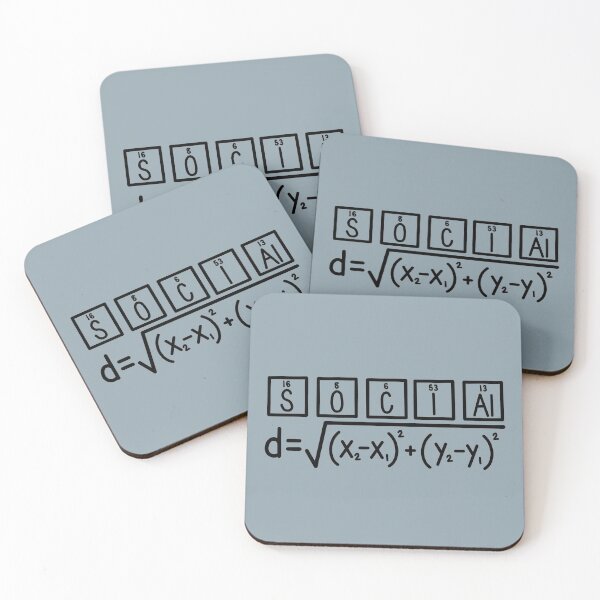 Item preview, Social Distance- Periodic Table and Distance Formula designed and sold by carwalker13.