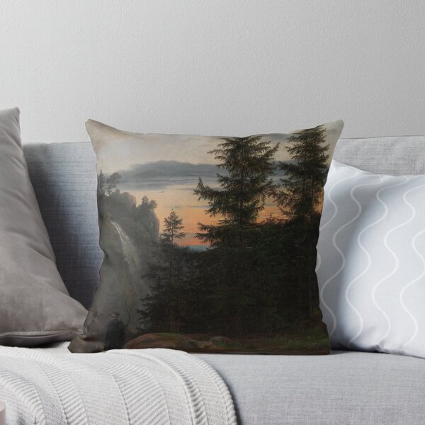 Item preview, Dos hombres ante una cascada al atardecer designed and sold by Tizeru.