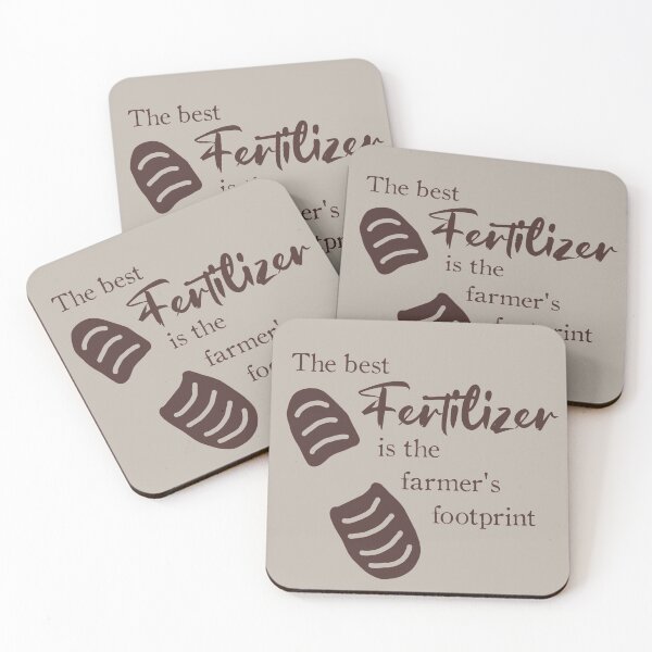 Item preview, The Best Fertilizer is the Farmer's Footprint Quote designed and sold by LochNestFarm.