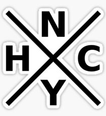 NYHC - New York Hardcore Logo Schwarz Schriftart Sticker