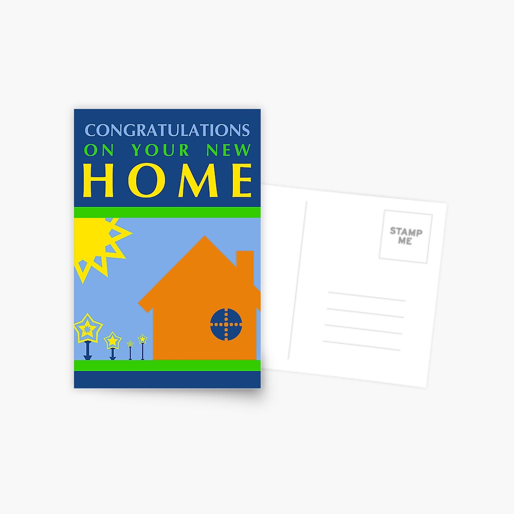 Carte De Vœux Felicitations Pour Votre Nouvelle Maison Par Maydaze Redbubble