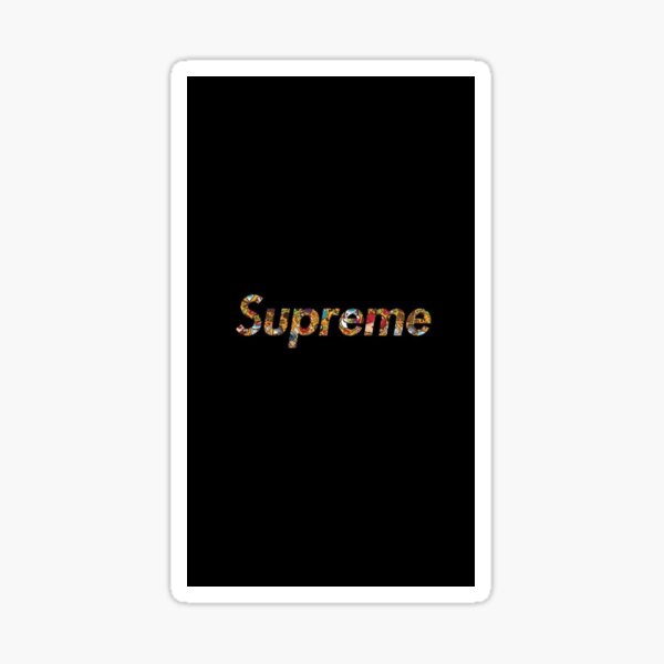 hypebeast supreme Glossy Sticker