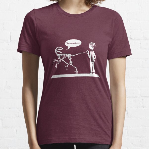 "You Complete Me" Deinonychus and Paleontologist Toon Essential T-Shirt
