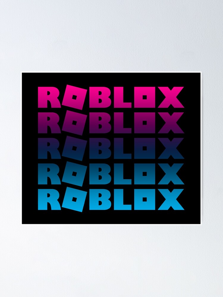 Roblox Bubblegum Neon Poster By T Shirt Designs Redbubble - neon roblox logo blue