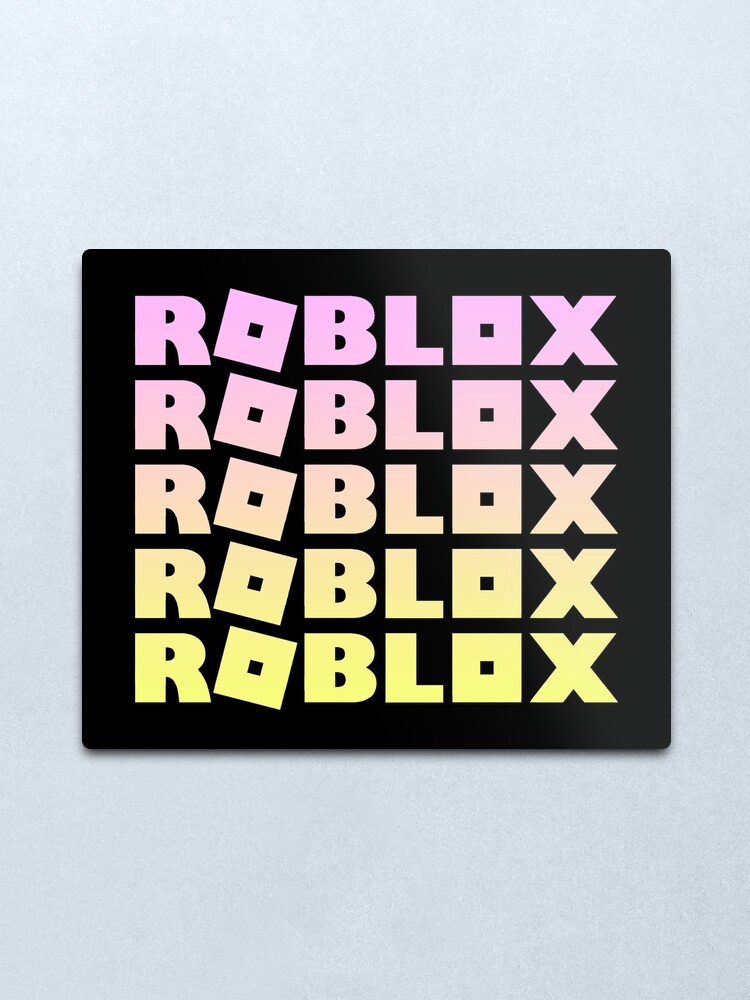 Roblox Pink And Gold Metal Print By T Shirt Designs Redbubble - roblox metal print