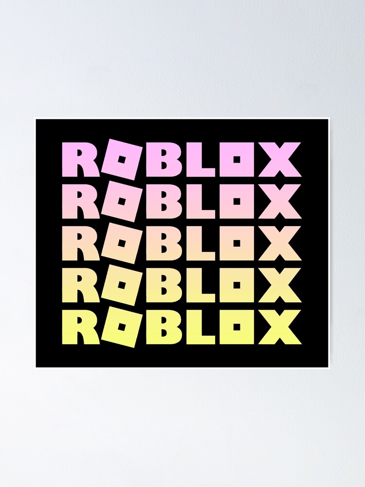 Roblox Pink And Gold Poster By T Shirt Designs Redbubble - roblox gold texture
