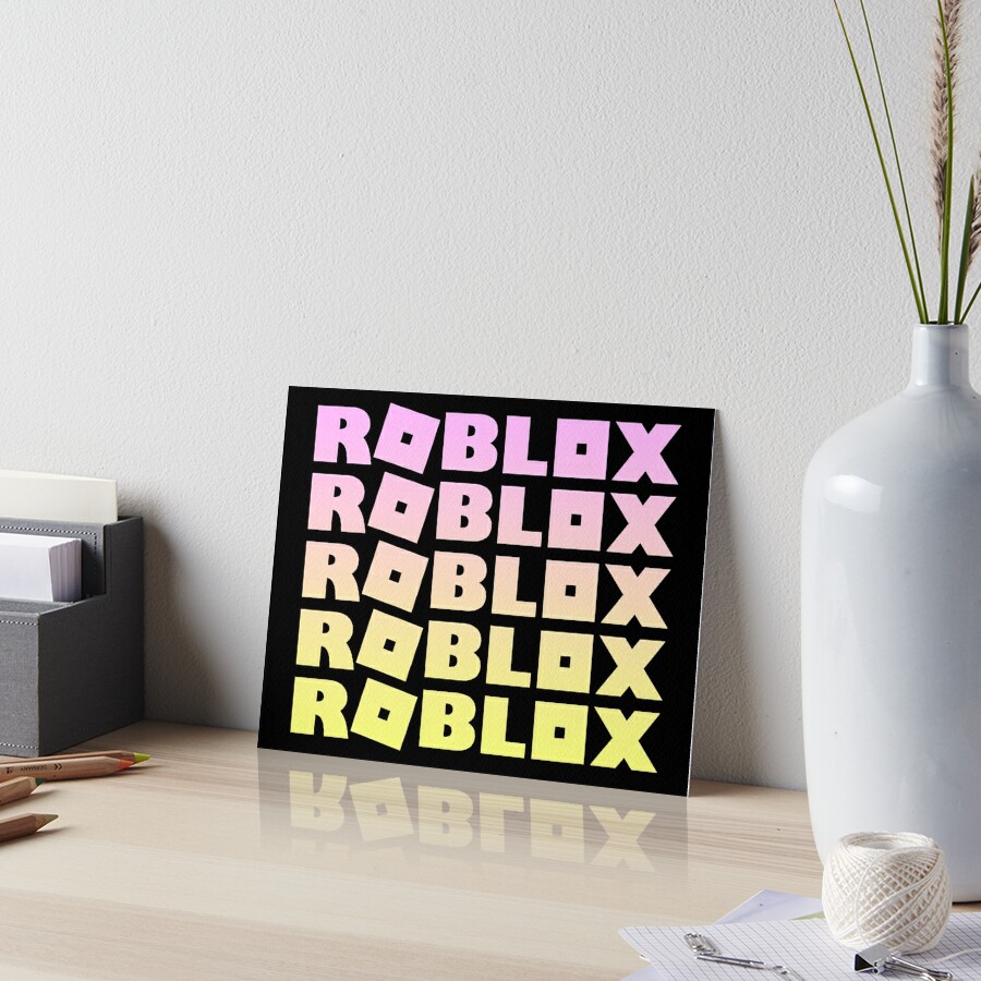 Roblox Pink And Gold Art Board Print By T Shirt Designs Redbubble - pink pastel wall roblox