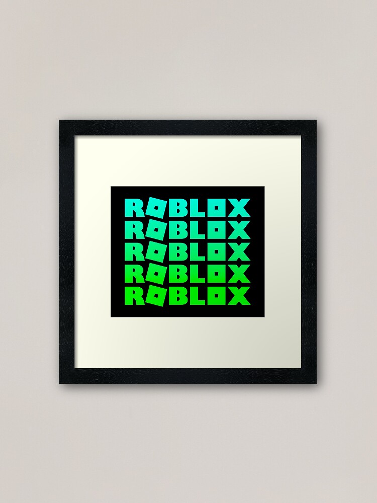 Roblox Neon Green Framed Art Print By T Shirt Designs Redbubble - neon tie roblox