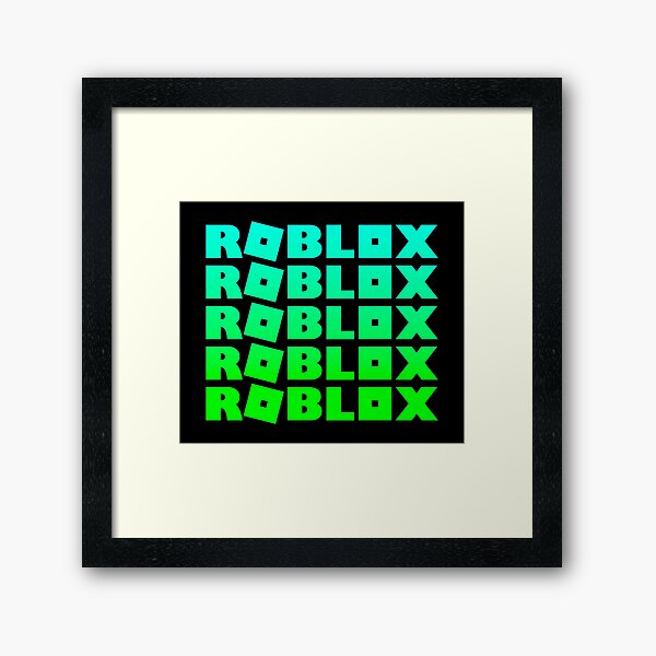 Roblox Silver Block Framed Art Print By T Shirt Designs Redbubble - neon roblox app icon