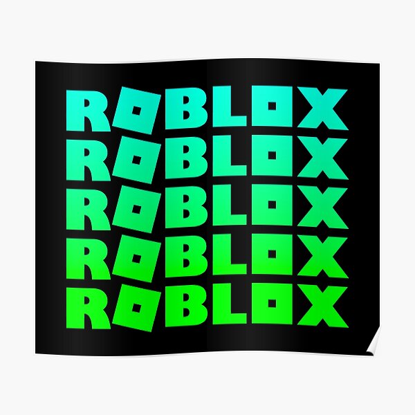 Roblox Neon Green Poster By T Shirt Designs Redbubble - neon green roblox logo