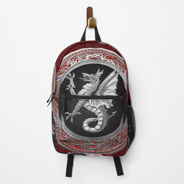 Item preview, The Great Dragon Spirits - Silver Sea Dragon over Red Velvet designed and sold by Serge Averbukh Art Studio.