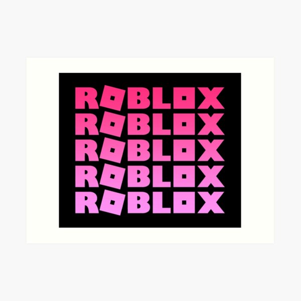 Roblox Pink And Gold Art Print By T Shirt Designs Redbubble - roblox pink logo neon