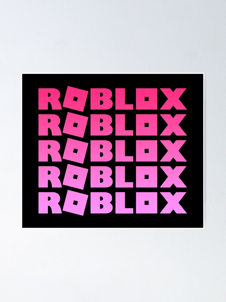 Roblox Neon Pink Poster By T Shirt Designs Redbubble - neon roblox logo pink