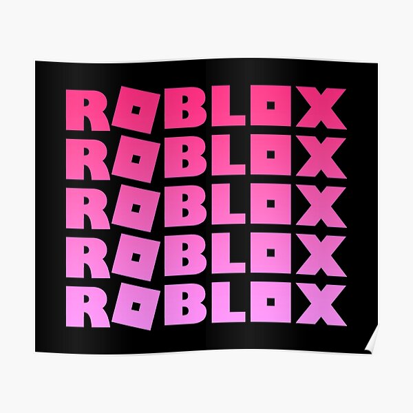 Roblox Neon Pink Poster By T Shirt Designs Redbubble - roblox logo pastel pink roblox icon