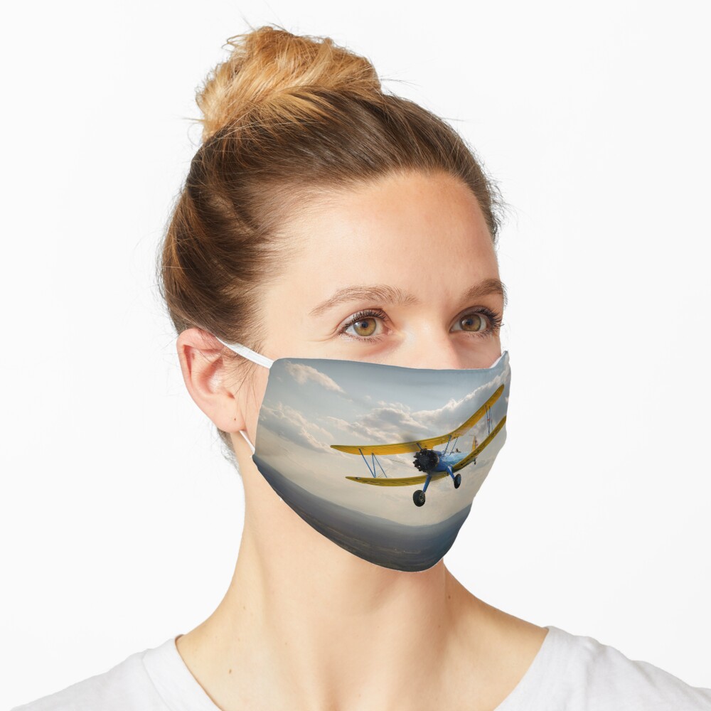 Boeing Stearman in flight Mask
