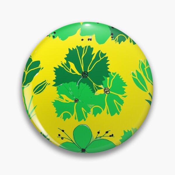 Item preview, Green flowers with yellow background designed and sold by Dream Wear.