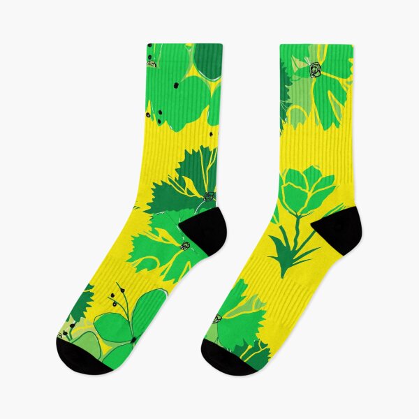 Item preview, Green flowers with yellow background designed and sold by Dream Wear.