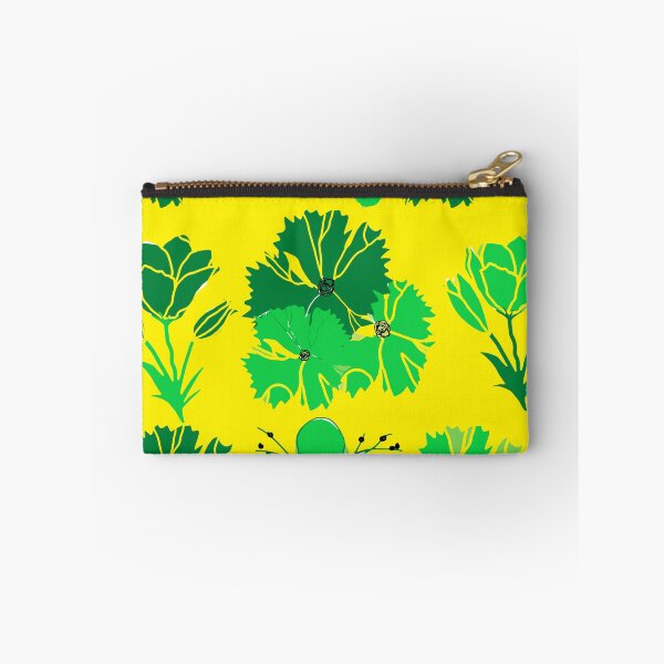 Item preview, Green flowers with yellow background designed and sold by Dream Wear.