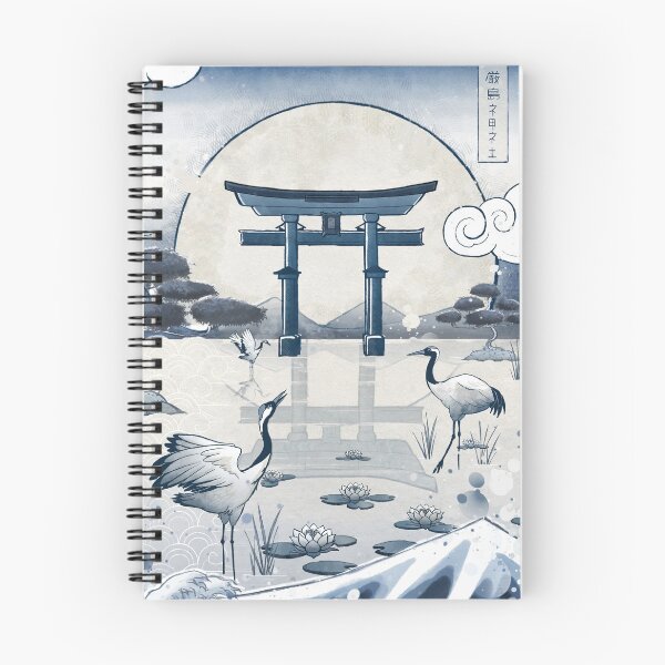 Item preview, Japan Blue - Crane in front of Torii designed and sold by Ruby-Art.