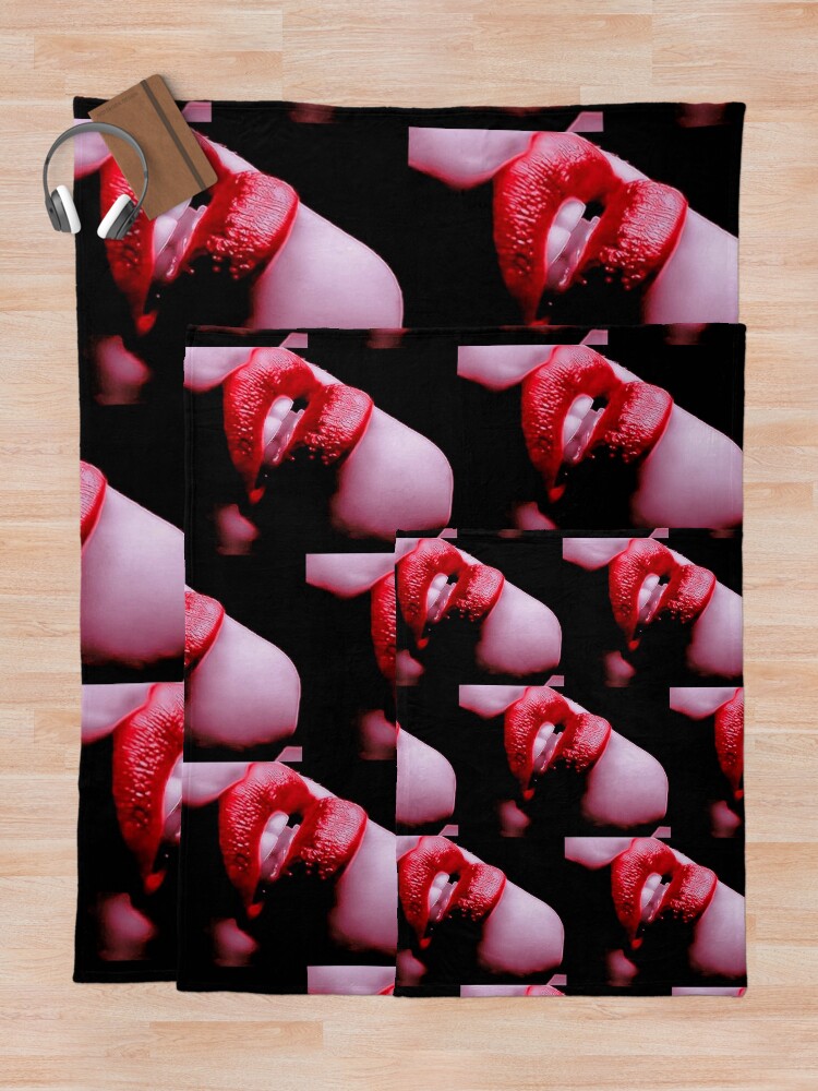 Alternate view of HOT LIPS Throw Blanket