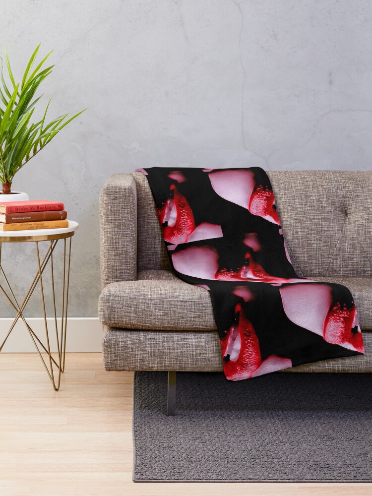 Alternate view of HOT LIPS Throw Blanket