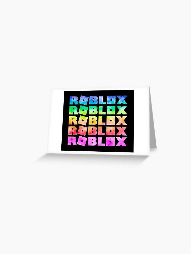 Roblox Rainbow Tie Dye Greeting Card By T Shirt Designs Redbubble - pictures of roblox tie