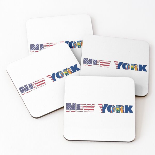 Item preview, New York State Flag/ American Flag designed and sold by ElevenGraphics.