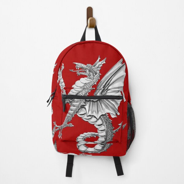 Item preview, The Great Dragon Spirits - Silver Sea Dragon over Red Canvas designed and sold by Serge Averbukh Art Studio.