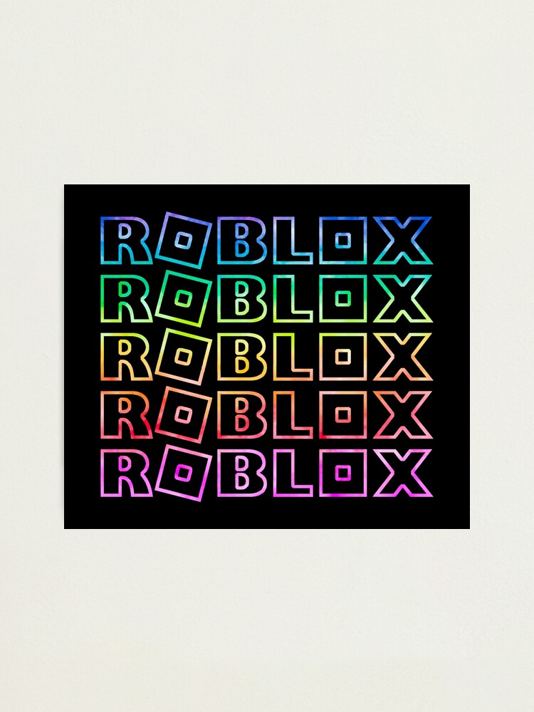 Roblox Rainbow Tie Dye Unicorn Photographic Print By T Shirt Designs Redbubble - roblox tie dye