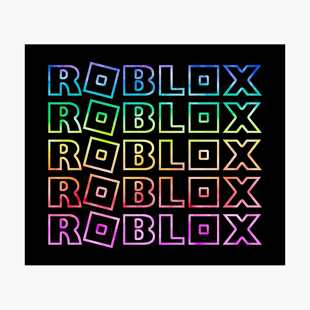 Roblox Rainbow Tie Dye Unicorn Poster By T Shirt Designs Redbubble - rainbow blue roblox