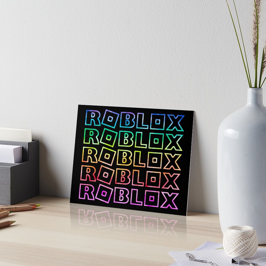 Roblox Rainbow Tie Dye Unicorn Art Board Print By T Shirt Designs Redbubble - clown tie roblox