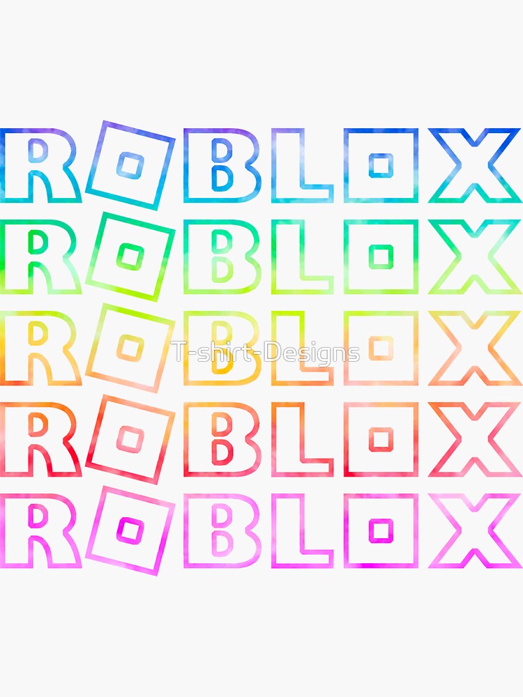 "Roblox Rainbow Tie Dye Unicorn" Sticker by T-shirt-Designs | Redbubble