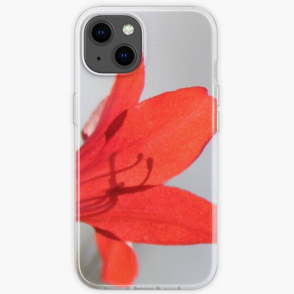 Fiery Bright Red Azalea Flower Blossom iPhone Soft Case