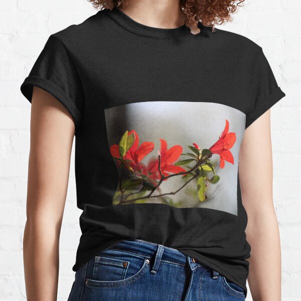 Fiery Bright Red Azalea Flower Blossom Classic T-Shirt
