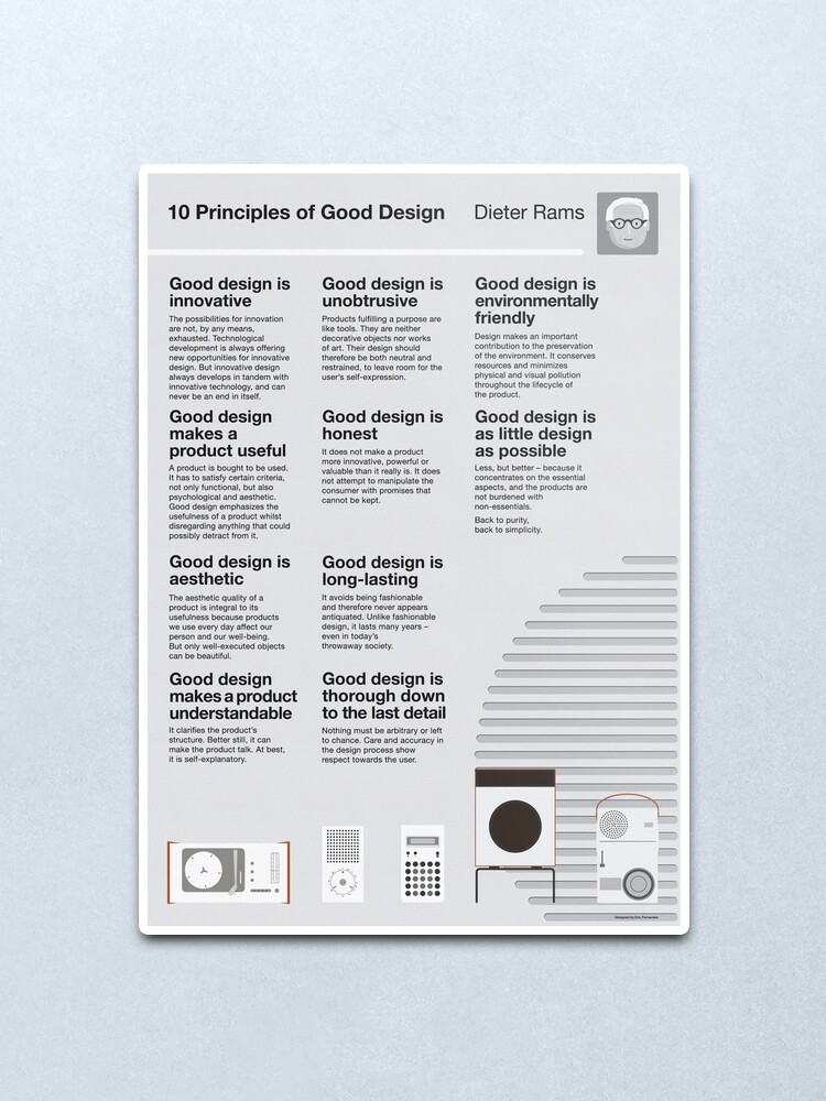 Alternate view of 10 Principles of Good Design Metal Print