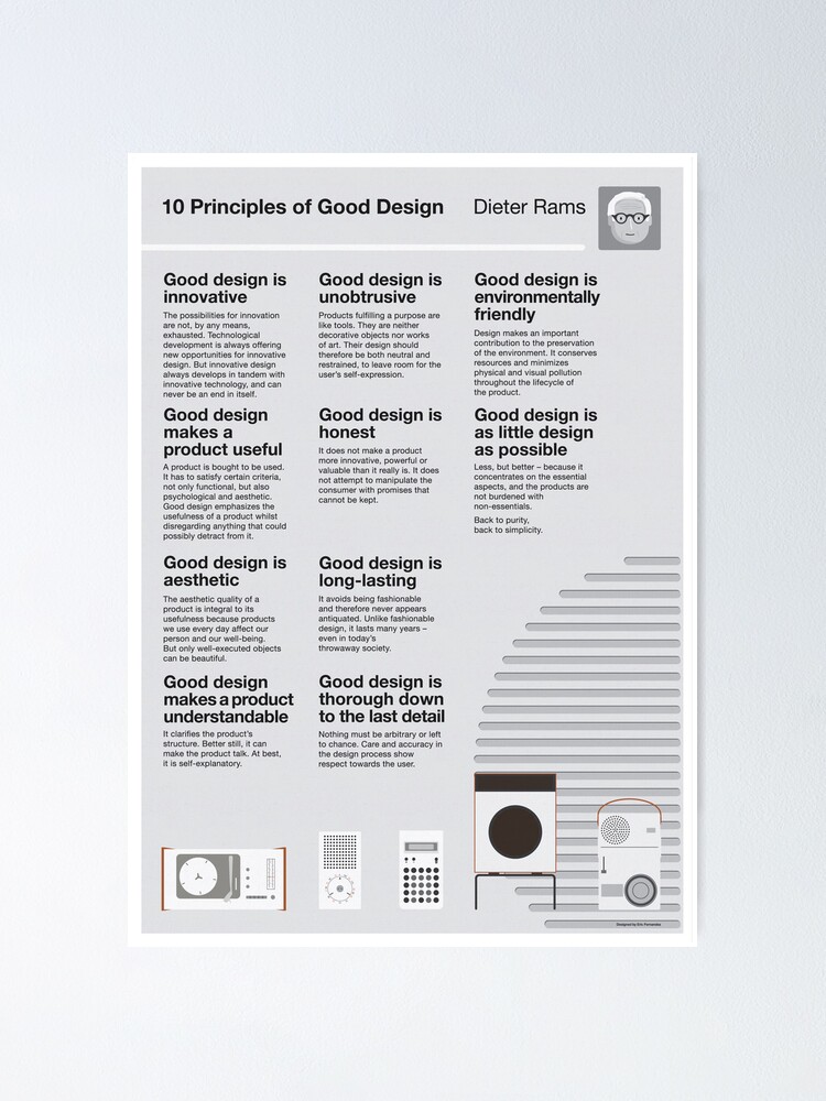 10 Principles of Good Design" Poster for Sale by | Redbubble