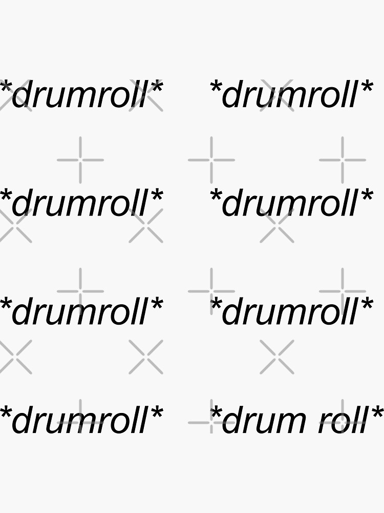 "drum roll sticker pack" Sticker for Sale by DJ5055 Redbubble