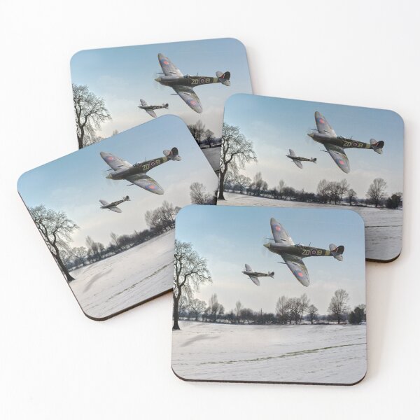 Item preview, Low-flying Spitfires in winter designed and sold by Flight Artworks.