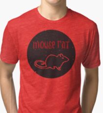 Mouse Rat T-Shirt | Parks and Recreation Leslie Knope Ron Swanson Bert Macklin FBI Parks n Rec Pawnee Indiana TV Show Tshirt Tee uk usa gift Tri-blend T-Shirt